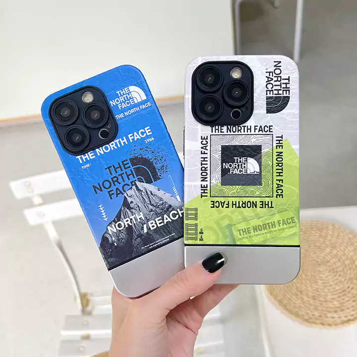 the north face crinkle leather mountain snow iphone 16/16pro/pro max case