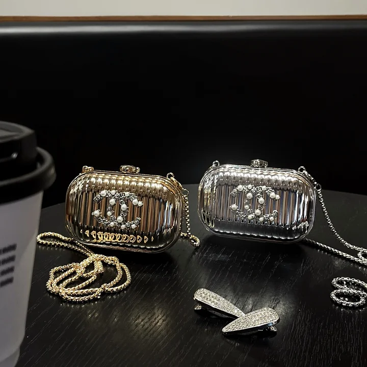 CHANEL - inspired mini - style suitcase AirPods case
