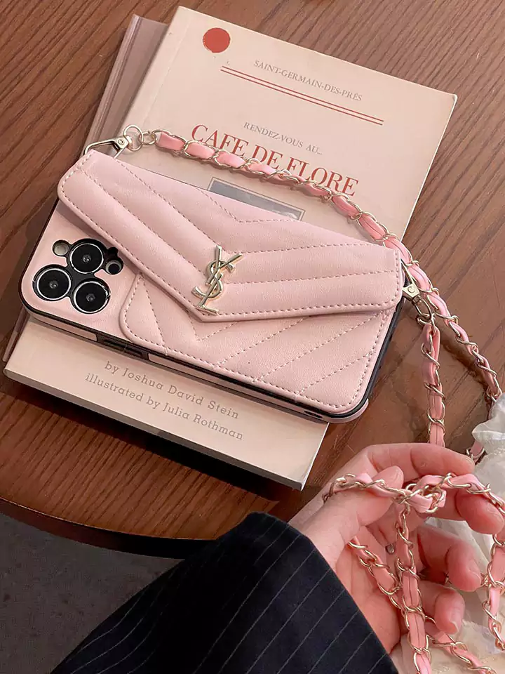 YSL crossbody card holder iPhone case