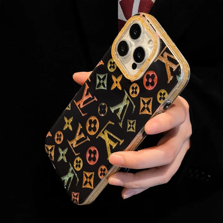  Silver glitter LV phone case