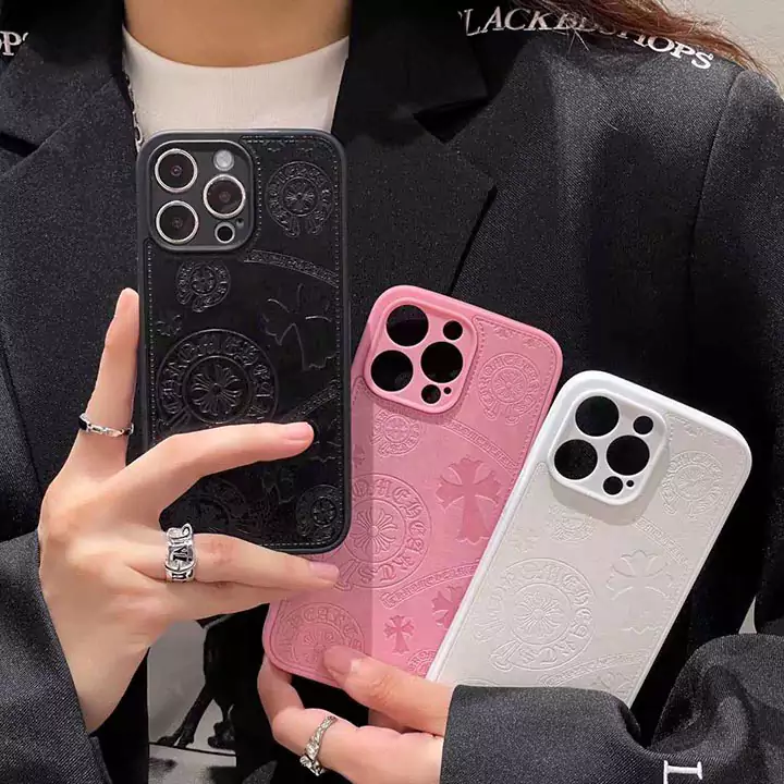 chrome hearts black white pink classic pattern iphone case