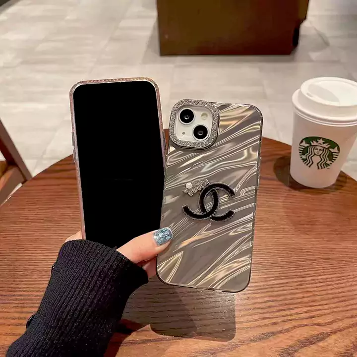 chanel diamond - accented pleated iphone case