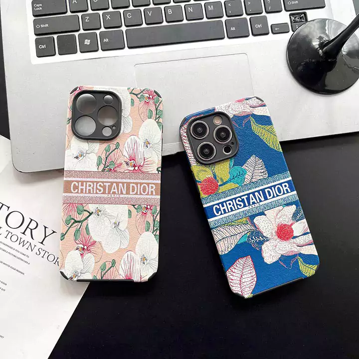 dior pebbled leather floral iphone 16/16pro/pro max case