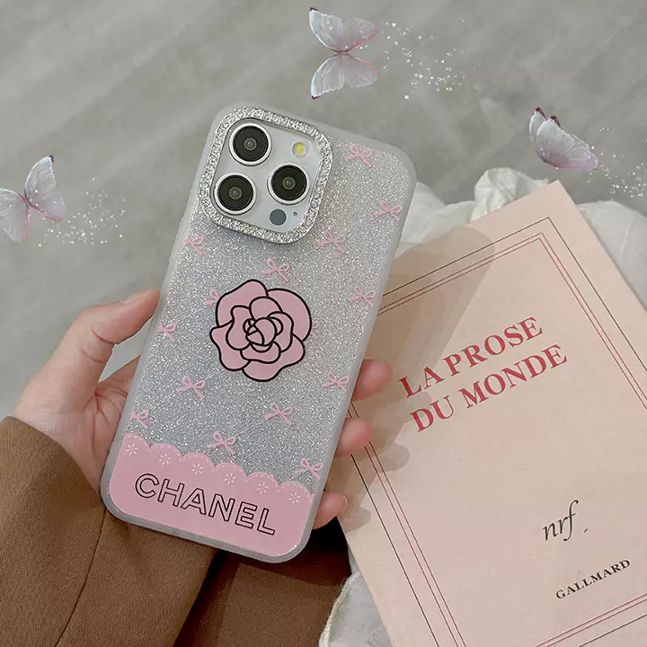 sparkling rhinestone - accented lens chanel flower louis vuitton glitter sunflower iphone case