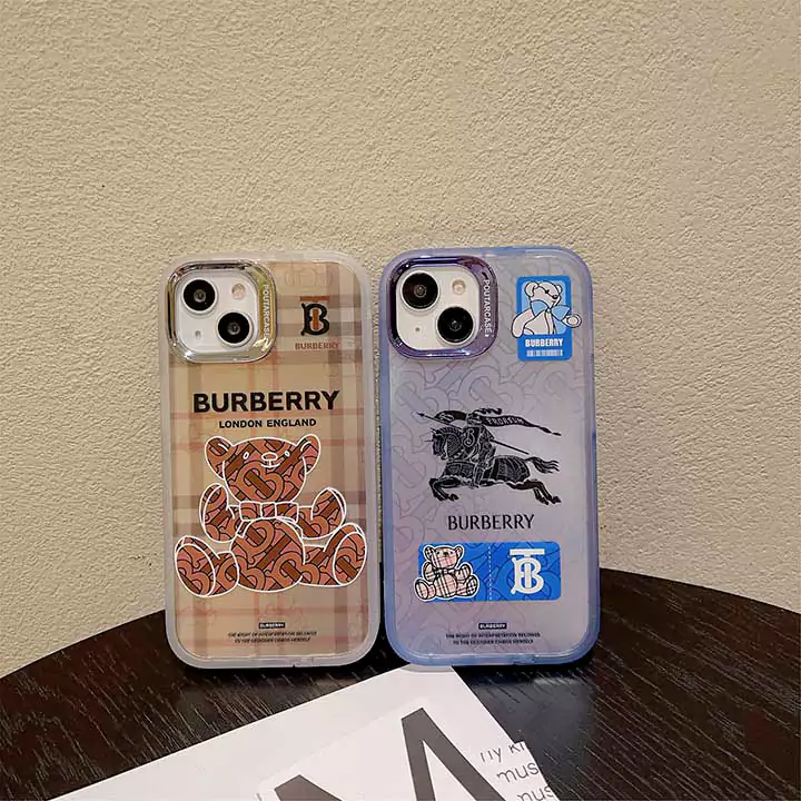 burberry semi-transparent bear iphone 16/16pro/pro max case