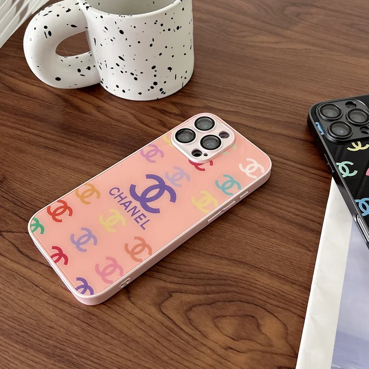 chanel pink and black large - logo petit - style iphone case