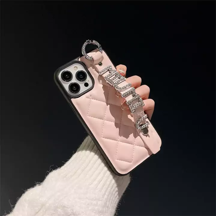 miumiu wristlet strap crystal letter iphone 16/16pro/pro max case