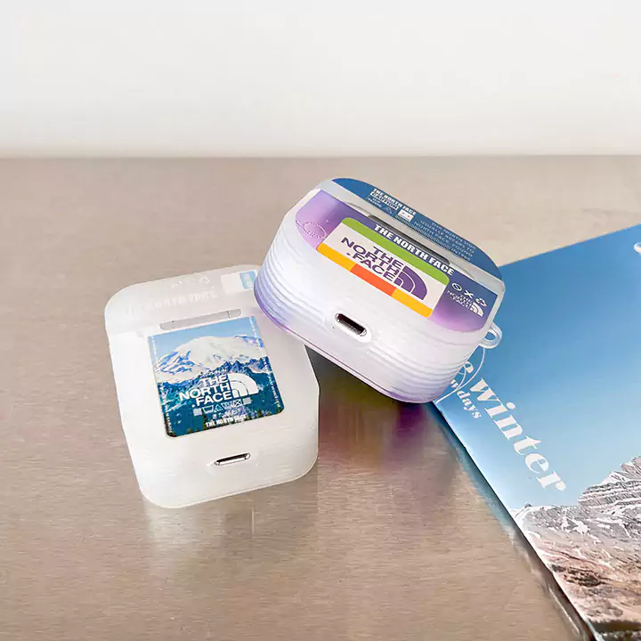 The North Face logo & snow mountain AirPods case