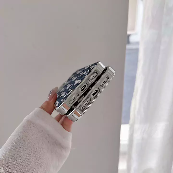 dior electroplated silver fabric iphone case