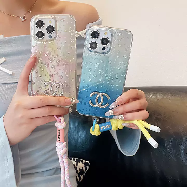 chanel gradient droplet silver bracelet iphone case