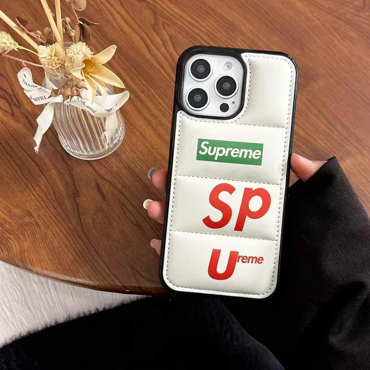supreme leather iphone case