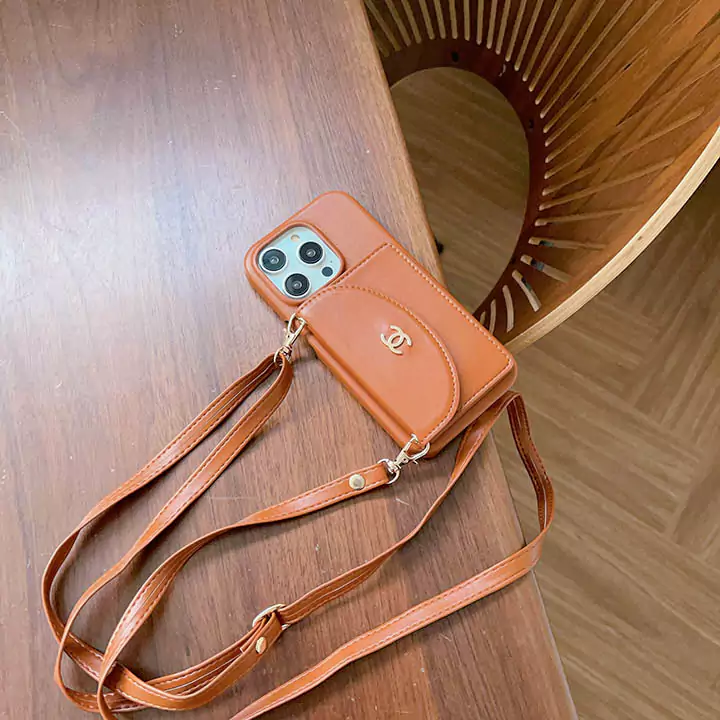 chanel crossbody cardholder metal logo iphone 16/16pro/pro max case