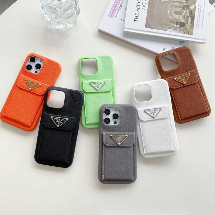 prada cross - grained cardholder half - cover iphone case
