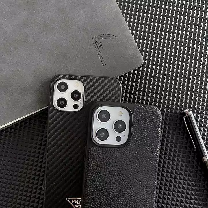 prada black leather iphone 16/16pro/pro max case