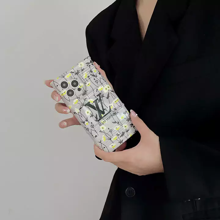 louis vuitton floral grey iphone 16/16pro/pro max case