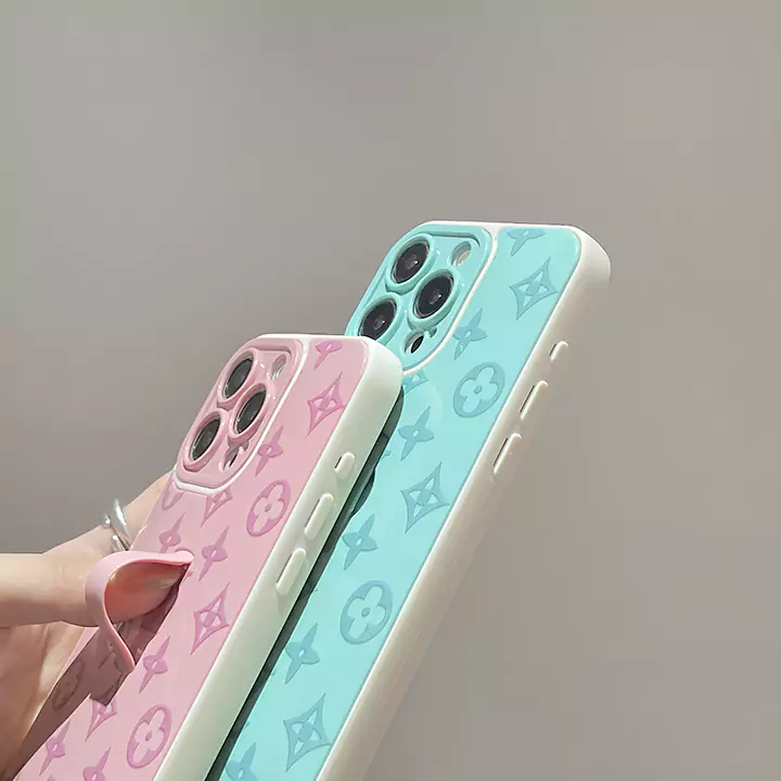 Chic LV Macaron Glossy Invisible Stand iPhone Case for iPhone 16/16 Pro/15/15 Pro/14/14 Pro/13/13 Pro