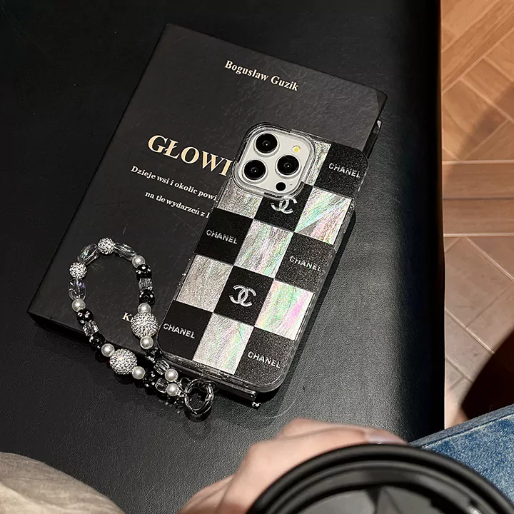 chanel laser checkered bracelet iphone case