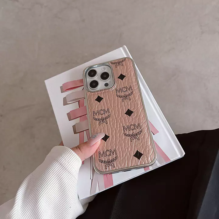 mcm electroplated silver iphone case