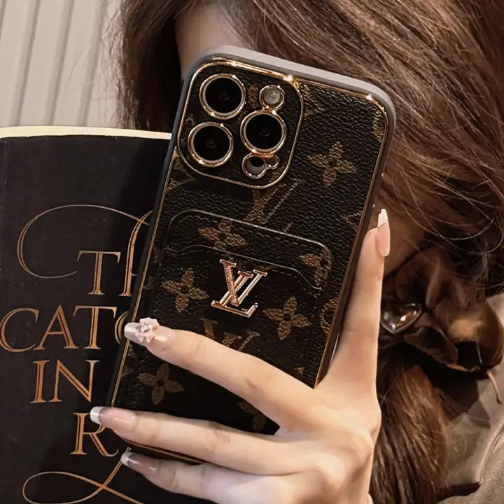  lv gucci gold rimmed gold logo card holder iphone 13/13pro case