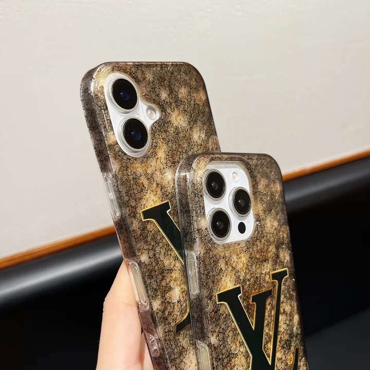 lv blazing gold foil glitter iphone 13/13pro case