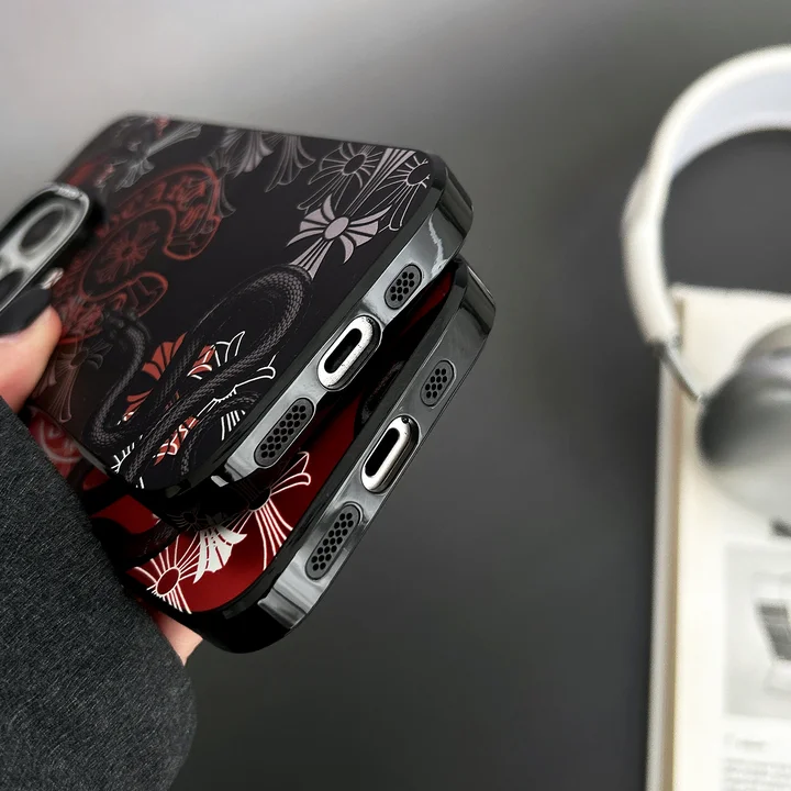 chrome hearts snake motif iphone case