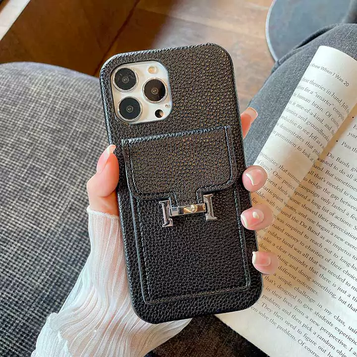 hermès pebbled leather card holder iphone 16/16pro/pro max case