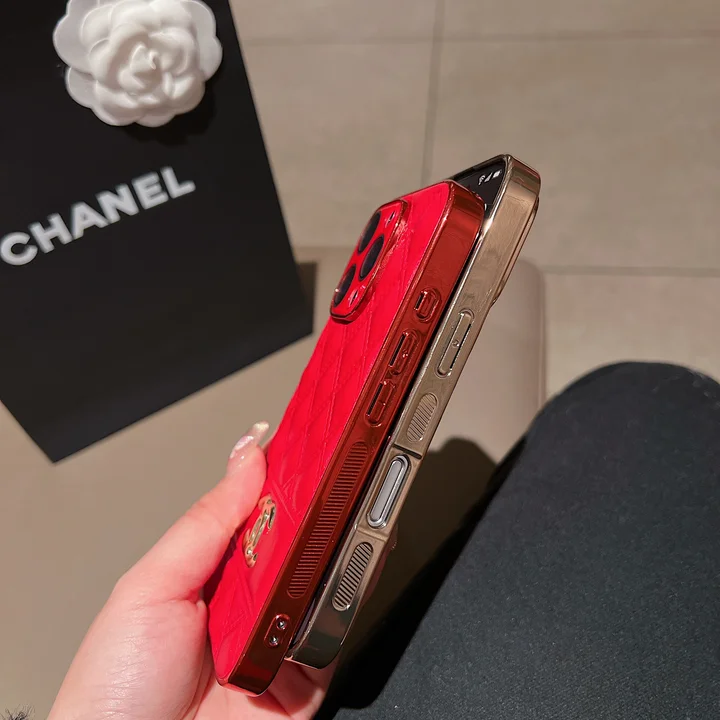 chanel electroplated leather - embossed iphone case