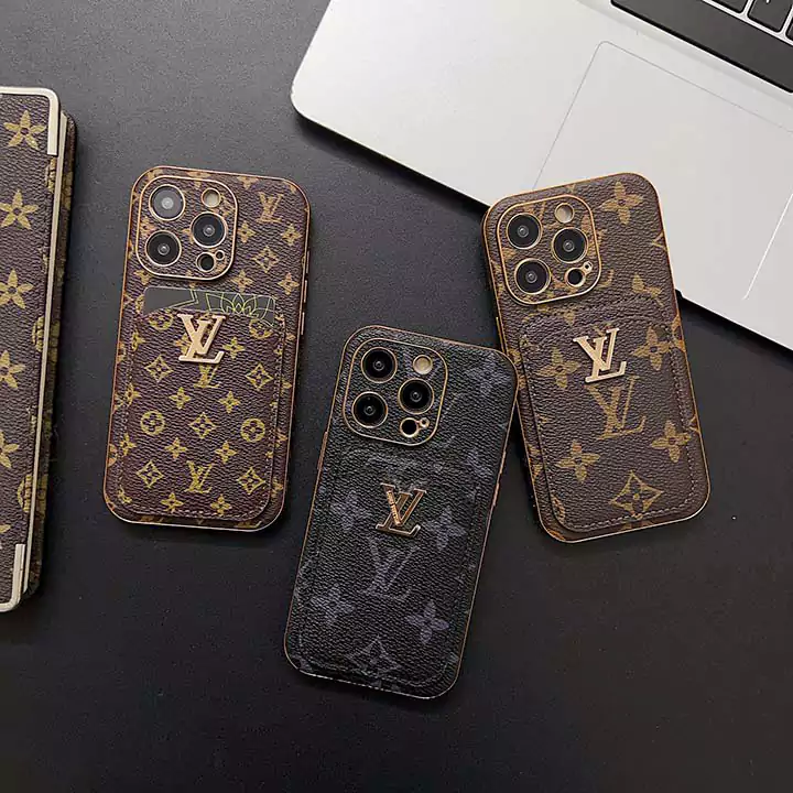 louis vuitton metal logo cardholder electroplated iphone 16/16pro/pro max case