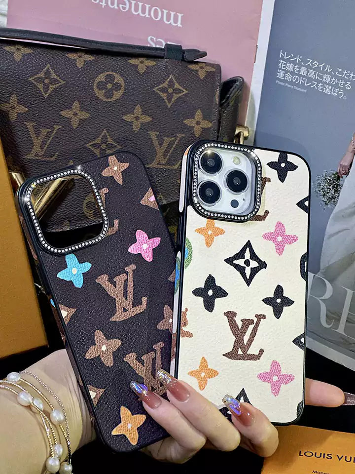 louis vuitton rhinestone lens colorful monogram iphone case