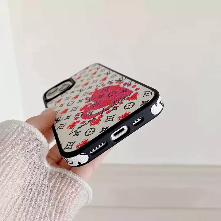 Louis vuitton heart leather iPhone case