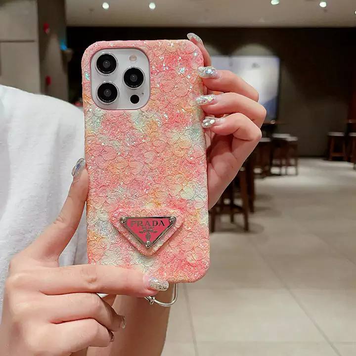 prada glitter lace trim iphone 16/16pro/pro max case