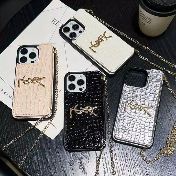 ysl crocodile - embossed cross - body card - slot iphone case