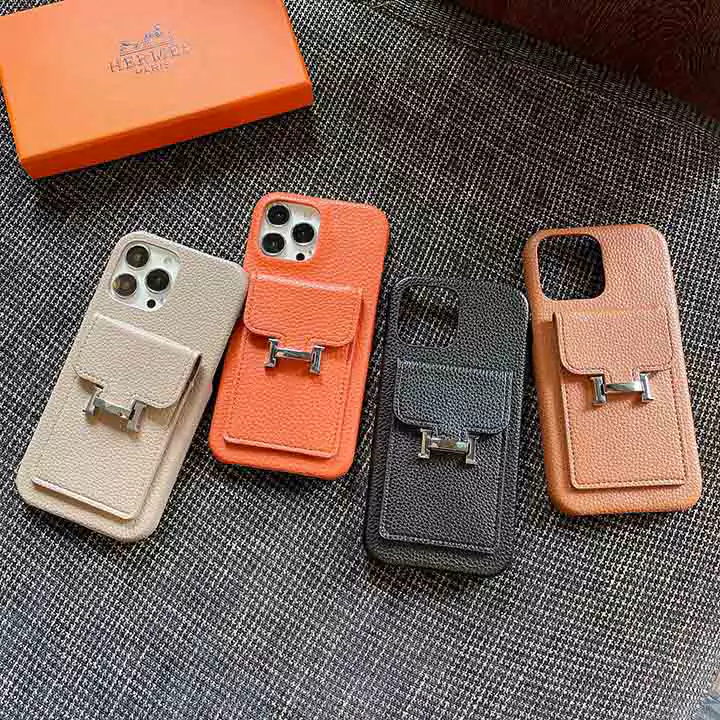 hermès pebbled leather card holder iphone 16/16pro/pro max case