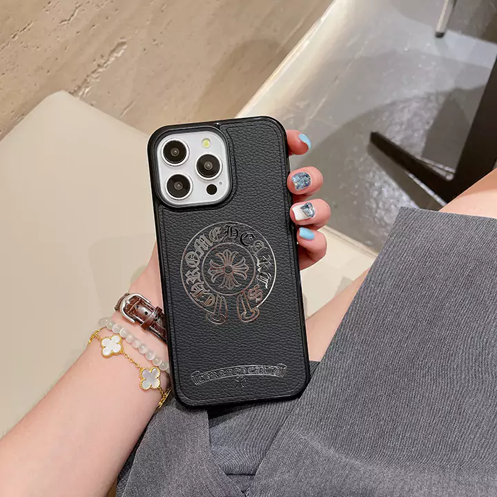  embossed pattern chrome hearts iphone 16/16pro case