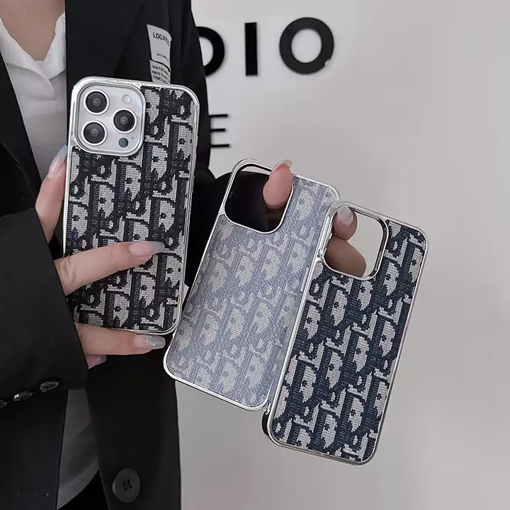 dior electroplated silver fabric iphone case