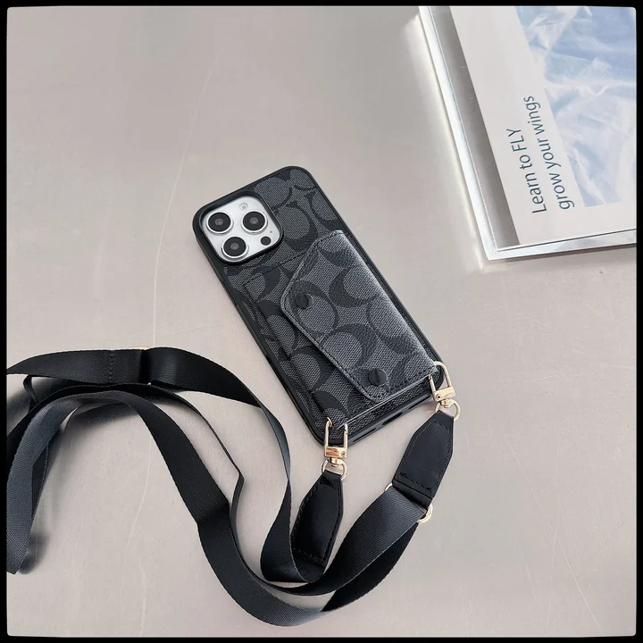 coach leather cross - body iphone case