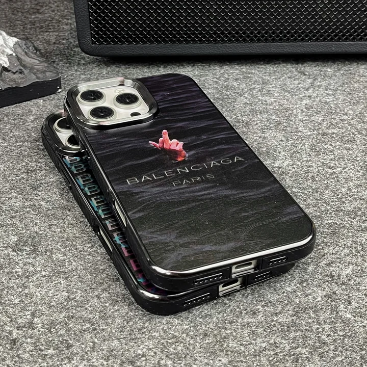  sterling silver plated balenciaga iphone 15/15pro case