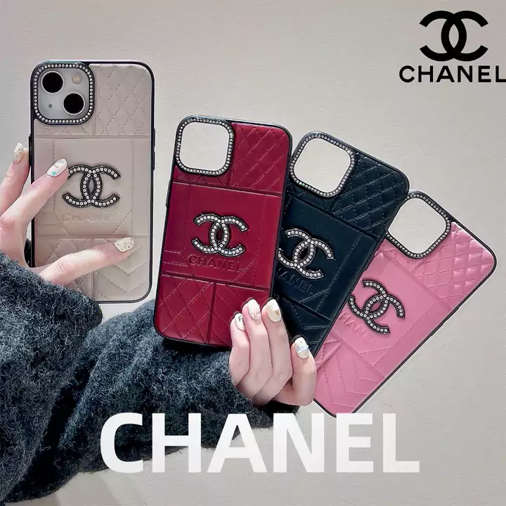 chanel limited - edition quilted embossed iphone case with diamond - adorned camera lens
