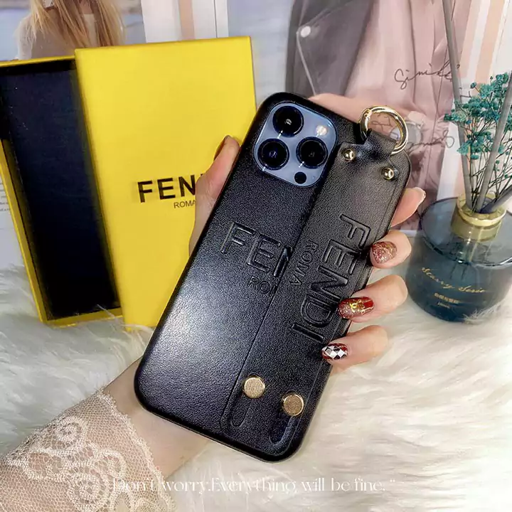 fendi leather strap wristlet iphone 16/16pro/pro max case
