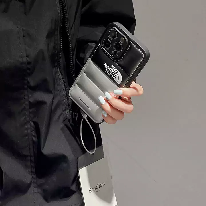 the north face dual-color puffer iphone 16/16pro/pro max case