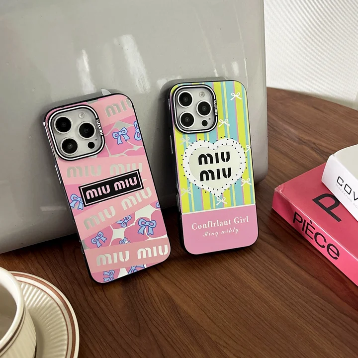 miumiu pink bow heart iphone 16/16pro/pro max case