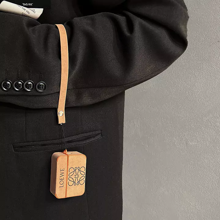 Loewe - inspired leather - textured AirPods case