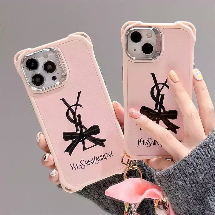 YSL anti - drop corners silk scarf wrist strap iphone case