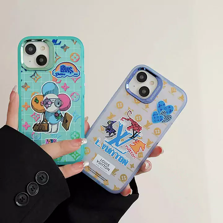 louis vuitton sunflower semi-transparent animal print stand iphone 16/16pro/pro max case