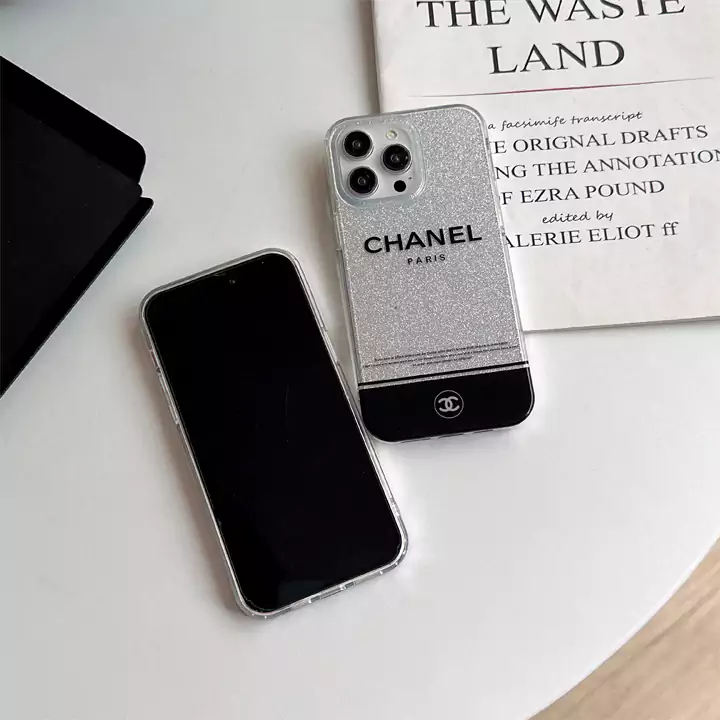  chanel glittery silver iphone 16 pro case