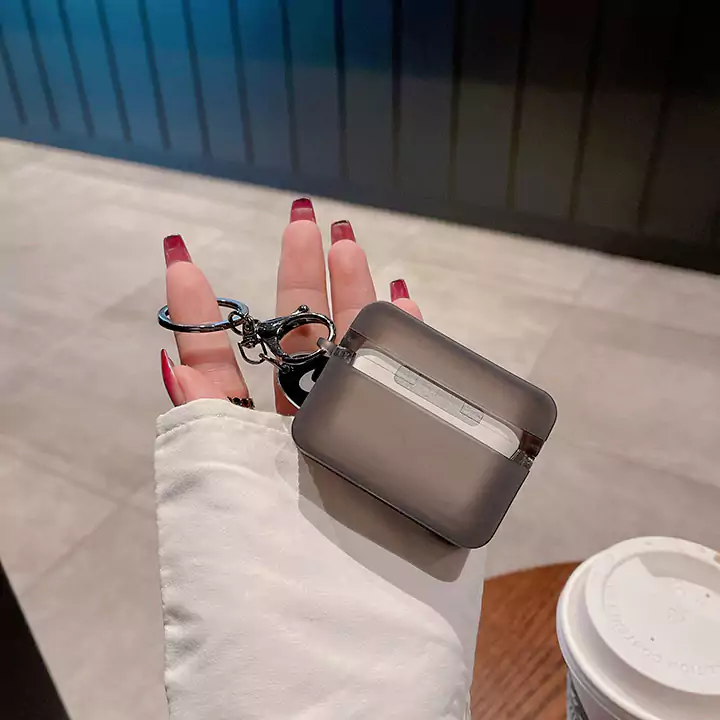 Nike - inspired translucent black square AirPods case，Nike AirPods 4 case，Nike AirPods Pro 2 case，Nike AirPods Pro case，Nike AirPods 3 case，Nike AirPods 1/2 case，translucent black AirPods cover
