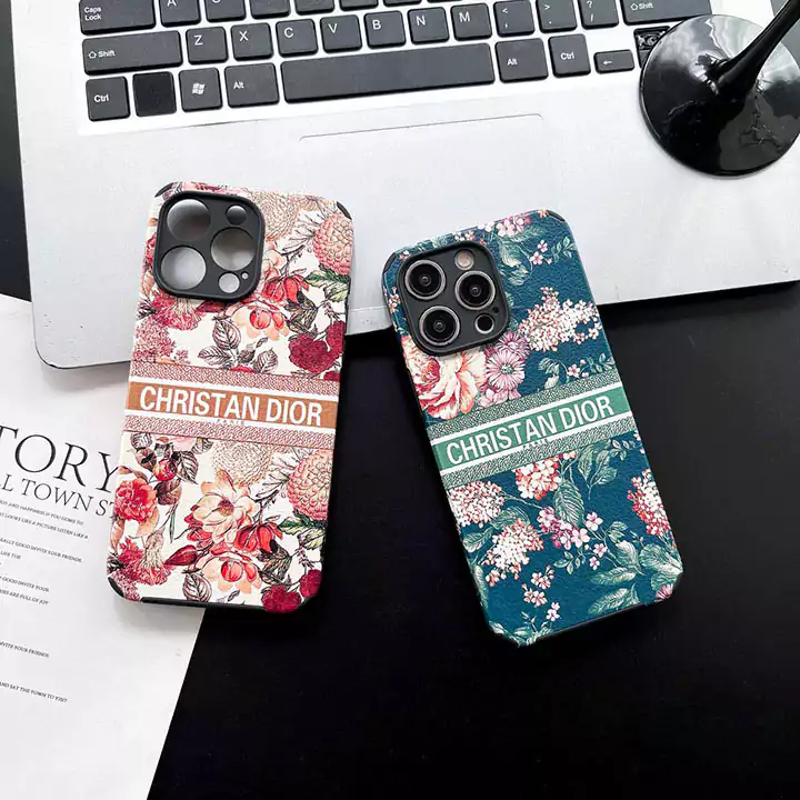 dior light red and green floral iphone case