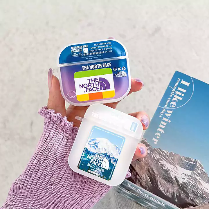 The North Face logo & snow mountain AirPods case