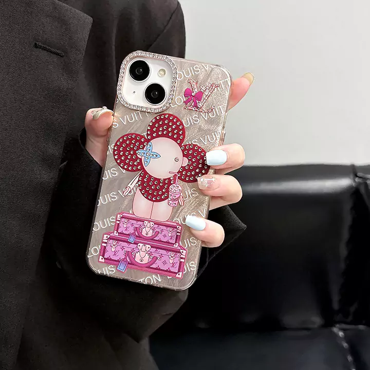 hand - embellished rhinestone louis vuitton iphone case