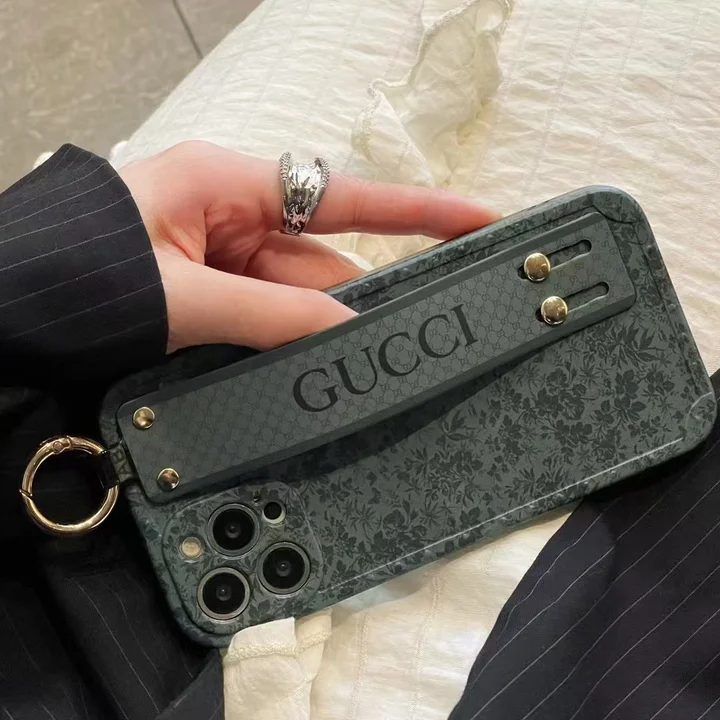  green gucci wrist strap iphone 14/14pro case